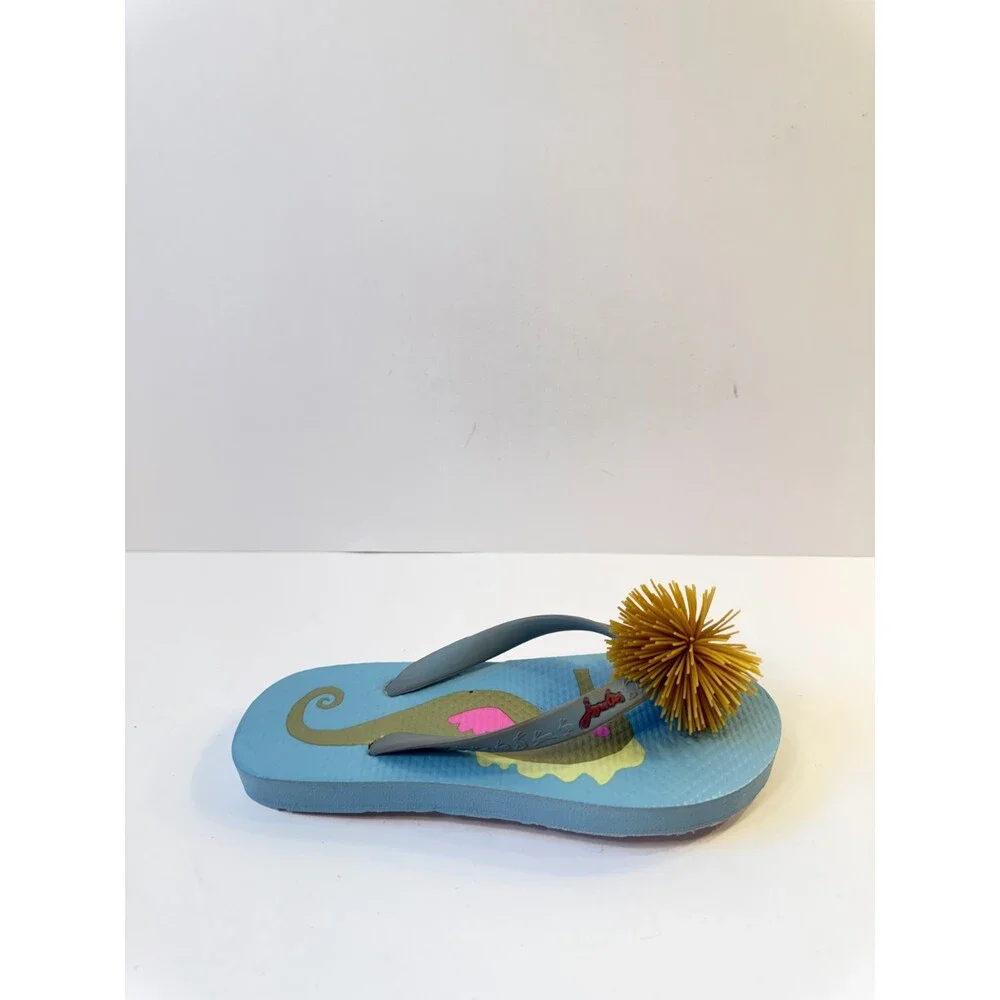 Joules Kids Flip Flop With Upper Pom Blue US 12-13